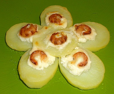 Fleur de Pomme de terre aux Crevettes Fleur de Pomme de terre aux Crevettes