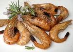 Crevettes grises saut�es au Romarin -- 06/05/10