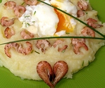 Pur�e de Crevettes Grises et Oeuf poch� -- 27/04/10