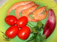 Salade de Tomates aux Crevettes roses