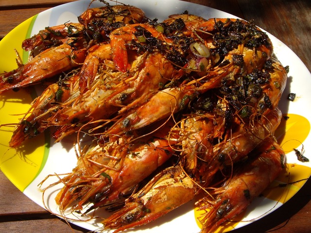 Crevettes � la plancha
