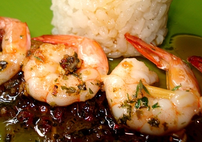 Brochette de Crevettes roses, sauce proven�ale -- 15/06/10