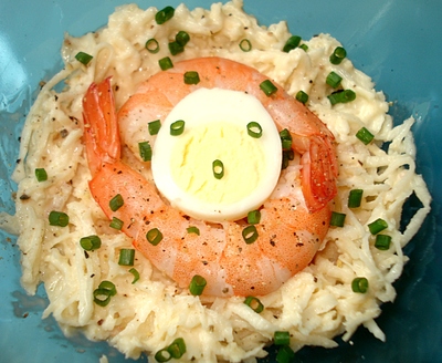 Nid de C�leri remoulade aux Crevettes -- 25/09/12
