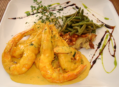 Crevettes flamb�es au vieux Rhum -- 02/02/14