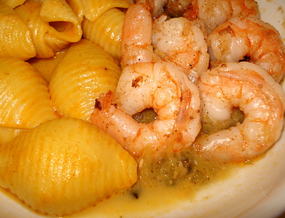 Crevettes saut�es de Guy Martin pour Air France -- 11/11/12