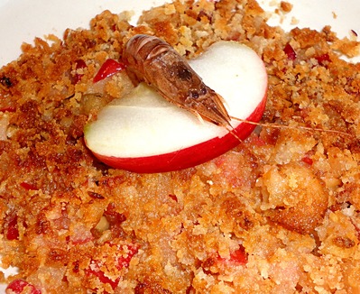 Mini Crumble aux Pommes et Crevettes grises
