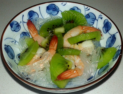Cheveux d'ange aux Crevettes et Kiwi -- 08/11/15