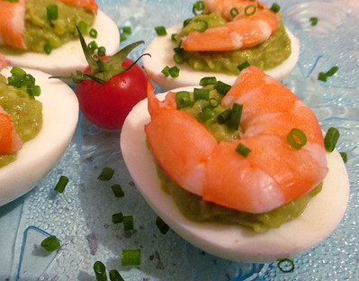 Oeuf au Guacamole et Crevette rose -- 22/09/13