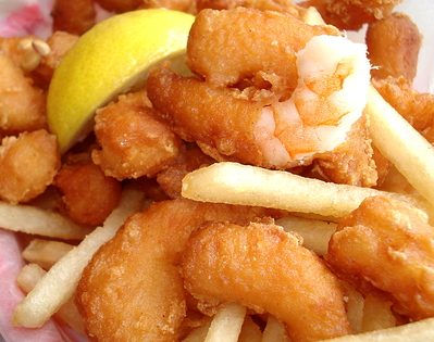 Panier de Crevettes pan�es et Frites -- 09/08/13