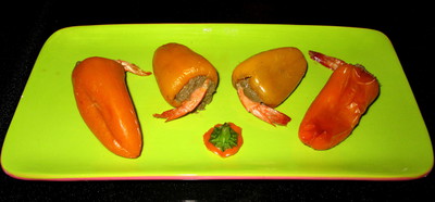 Mini Poivrons farcis aux Crevettes -- 18/02/15