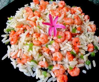 Riz aux minis Crevettes roses et Poivron -- 10/04/16