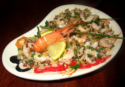 Salade de quinori aux crevettes Bouquets -- 02/09/15