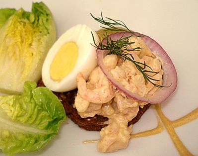 Smorrebrod de Crevettes du Groenland et Avocat -- 19/07/12