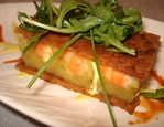 Craquant de Crevettes, Cr�me d'oignons doux au Citron confit -- 18/03/11
