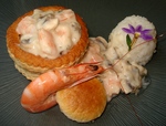Bouch�e de Crevettes roses � la B�chamel de Champignons -- 07/07/10