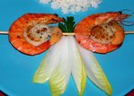 Brochette de Gambas et Coquilles Saint-Jacques -- 11/10/10