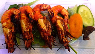 Brochette de Gambas Tandoori