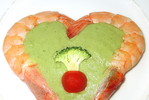Coeur de Crevettes � la cr�me de Brocoli -- 21/01/14