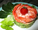 Crevettes roses sur Tartare d'Avocat -- 05/02/15