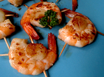 St-Jacques enroul�es de Gambas � la plancha