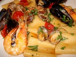 P�tes italiennes aux Gambas et Fruits de mer -- 30/08/12
