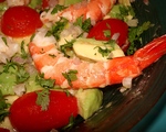 Salade d'Avocat aux Crevettes tigr�es -- 08/12/10