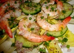 Salade de Crevettes roses aux Endives et Concombre -- 27/04/11