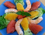 Salade de Gambas au Pamplemousse rose -- 28/06/10