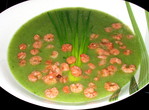 Velout� de Poireaux aux mini Crevettes roses -- 27/04/17