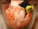 Verrine de Gambas aux Oeufs de Lompe -- 23/01/11